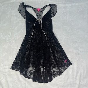 betsy johnson lacey ballerina babydoll nightie dress